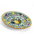 TUSCAN MAJOLICA: Large Oval Platter adorned with assorted fruits and Teal Green foliage