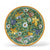 TUSCAN MAJOLICA: Medium wall plate featuring assorted fruits and foliage on a green background