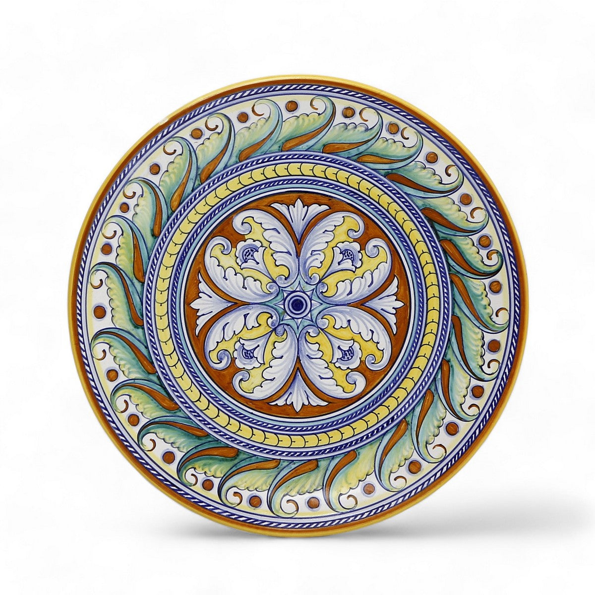 DERUTA MAJOLICA: Medium wall plate featuring a Deruta Vario design