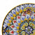 DERUTA MAJOLICA: Medium Luxury wall plate featuring a Deruta "Penne di Pavone" Peacock Vario design