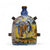 TUSCAN MAJOLICA: Old World Tuscan Flask depicting Renaissance farmers vignette with four handles and cork.
