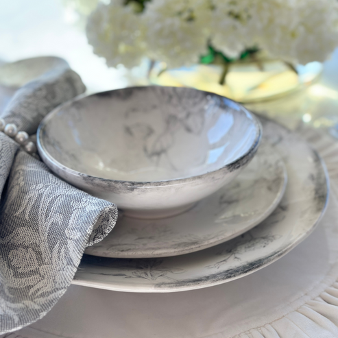 ARTE ITALICA: Giulietta Cereal Bowl Gray/White