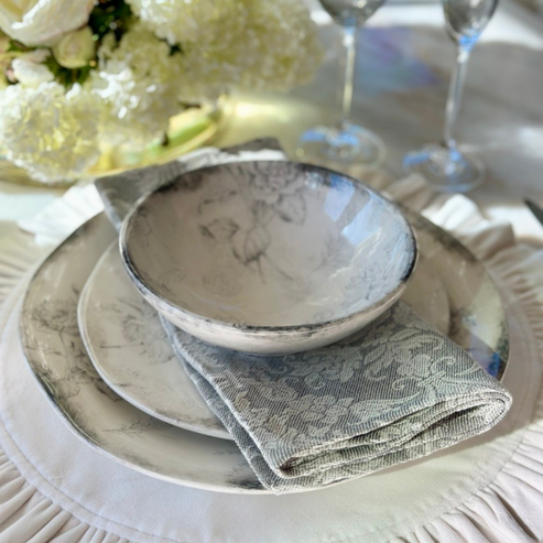 ARTE ITALICA: Giulietta Cereal Bowl Gray/White