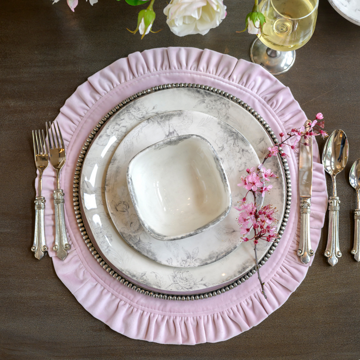 ARTE ITALICA: Giulietta Square Cereal Bowl Gray/White