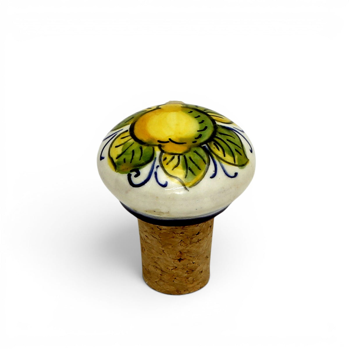 DERUTA LIMONE POSITANO: Cork Stopper with Positano Amalfi Lemon design