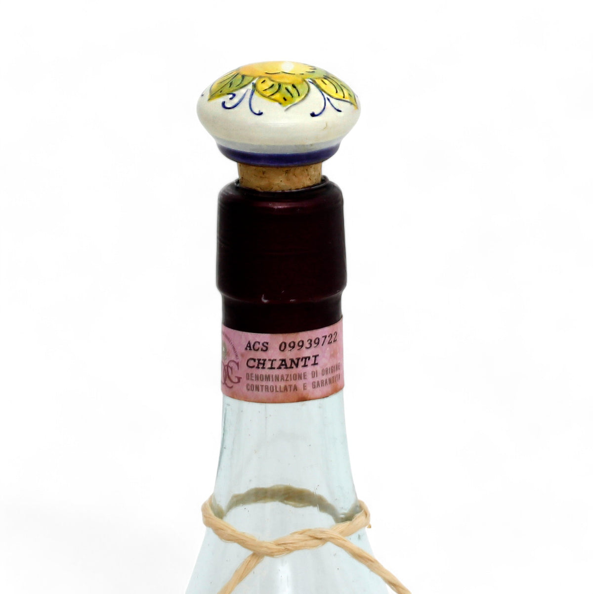 DERUTA LIMONE POSITANO: Cork Stopper with Positano Amalfi Lemon design