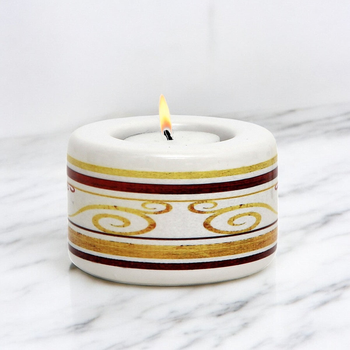 RICCO ITALIA PALIO: SUBLIMART: Ceramic Tealight in Mario Bruno Design #6405
