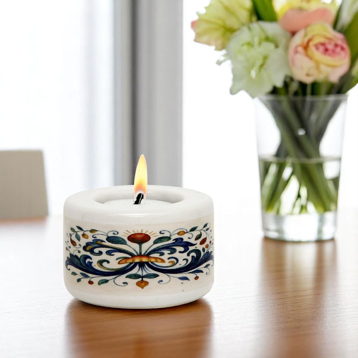 RICCO ITALIA DERUTA: Ceramic Tealight Ricco Italia Deruta Design by Mario Bruno