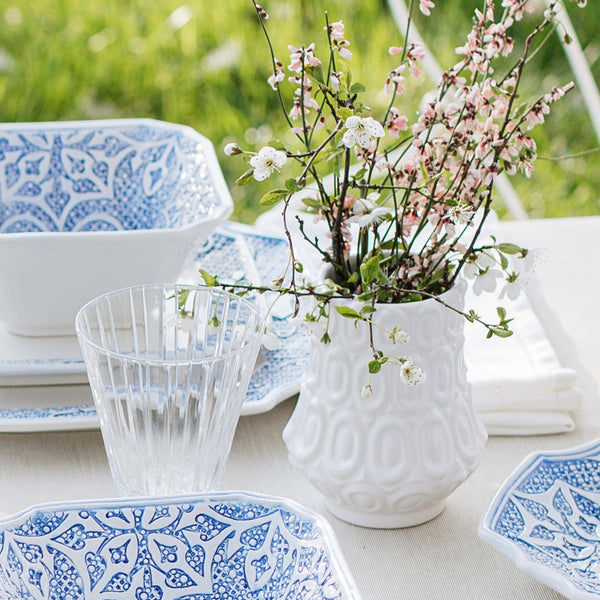 VIETRI: Tessere Round Oval Bud Vase