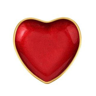 VIETRI: Baroque Glass Red/Gold Heart Trinket bowl