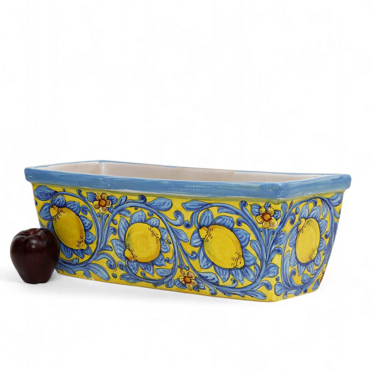 TOSCANA PLANTER: Rectangular Tuscan Jardiniere - Strong Terracotta indoor/outdoor - CAPRI Design