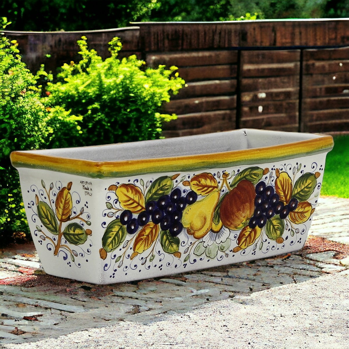 indoor trough planter TOSCANA PLANTER: Rectangular Tuscan Jardiniere - Strong Terracotta ind