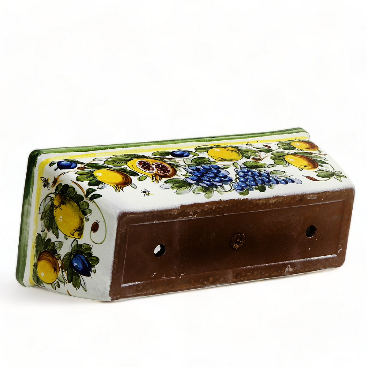 TOSCANA PLANTER: Rectangular Tuscan Jardiniere - Strong Terracotta indoor/outdoor - Majolica Limoni Design