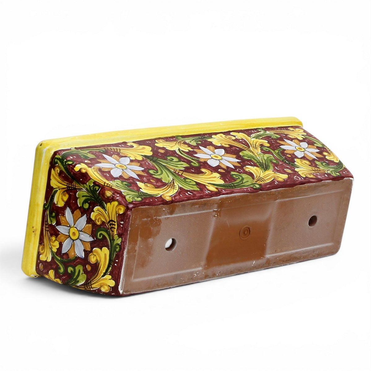 TOSCANA PLANTER: Rectangular Tuscan Jardiniere - Strong Terracotta indoor/outdoor - SICILIANA RED Design