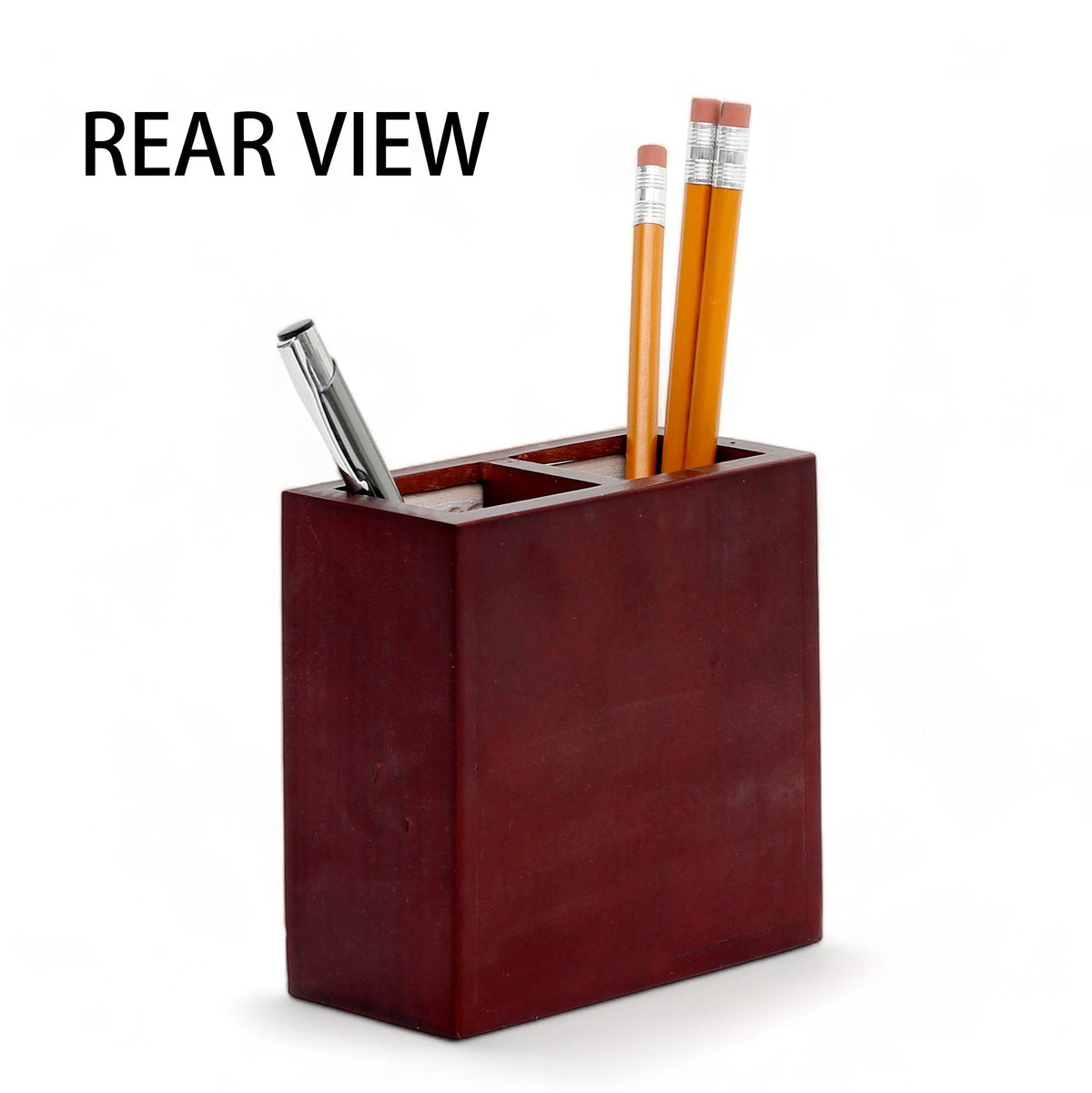 SUBLIMART: USA-250 Wood Pencil Holder in Rosewood with decorative tile