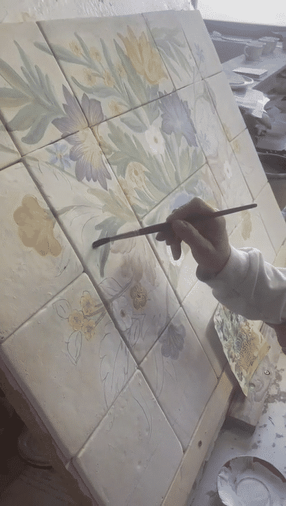 ANTICA DERUTA: WALL PANEL BACKSPLASH FIORI - Artistica.com