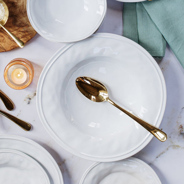 VIETRI: Aria White Organic Large Serving Bowl