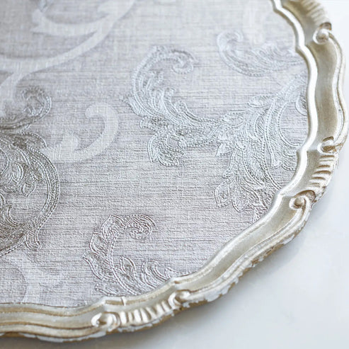 ARTE ITALICA: Florentino Damask Wooden Tray/Charger