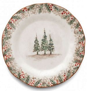 GIFT BOX: With Deruta Dinner Plate - NATALE design (4 Pcs)