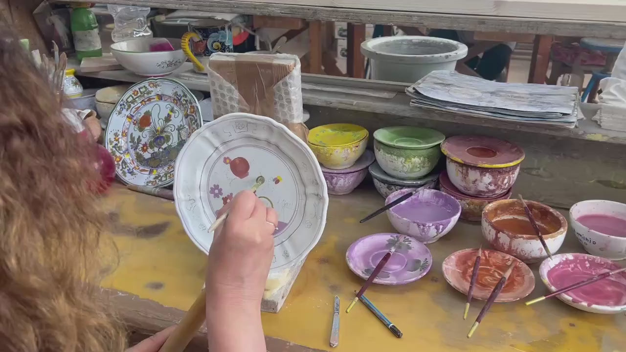 FAENZA-CARNATION: Large Serving salad pasta bowl