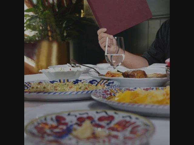 ORVIETO GREEN ROOSTER: Snack Tray Fiore/Shell - Six Compartments