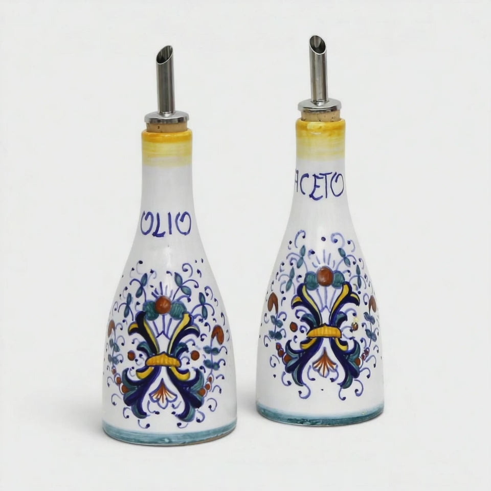 RICCO DERUTA: Olio-Aceto (Vinegar) dispenser bottle Set (Small 10 Oz.)