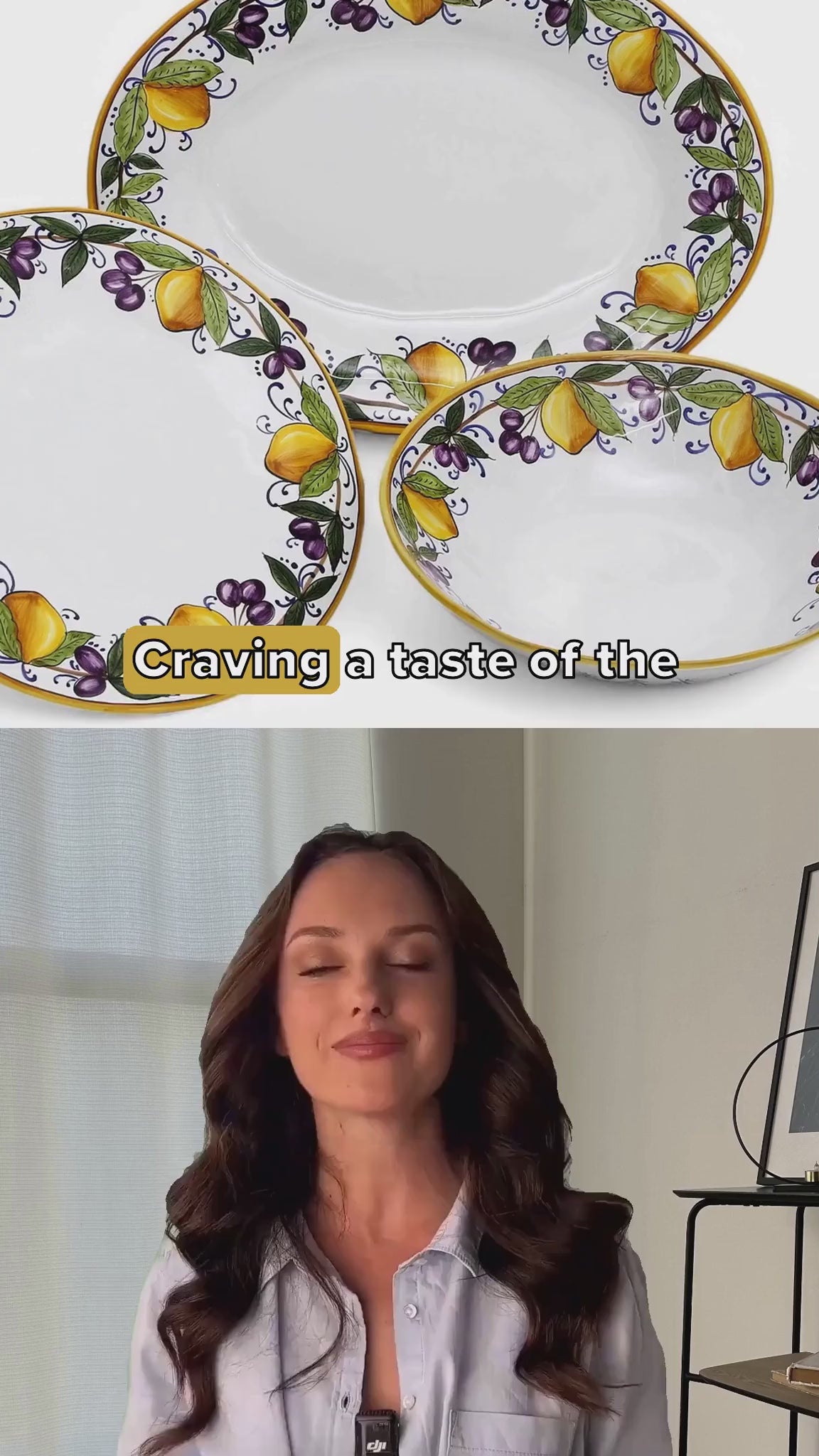 LIMONI POSITANO: Three Pieces Table Place Setting