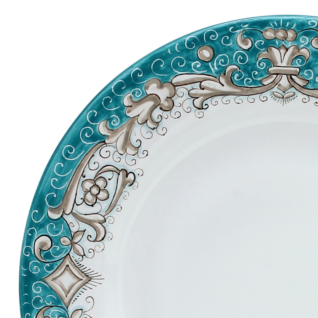 DERUTA COLORI: Dinner Plate - AQUA/TEAL - Artistica.com