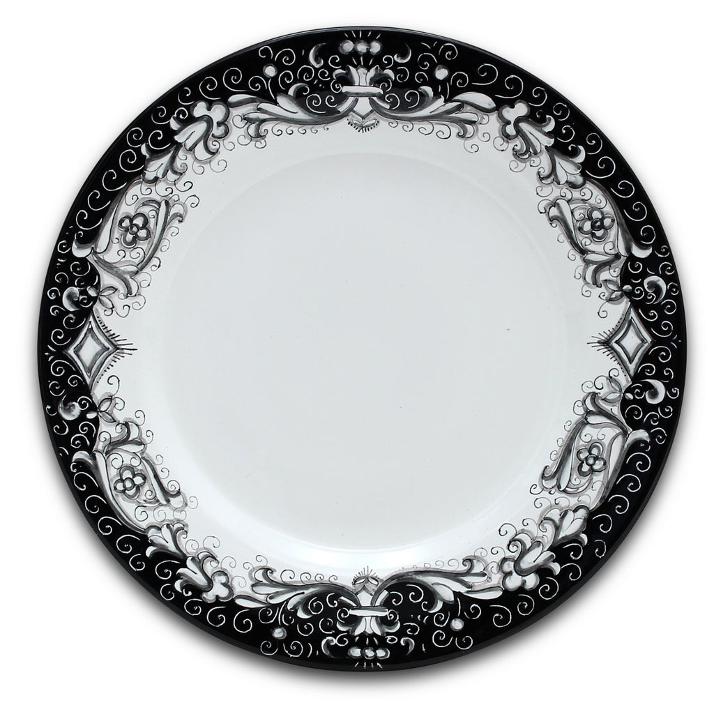 DERUTA COLORI: Dinner Plate - BLACK/GRAY - Artistica.com
