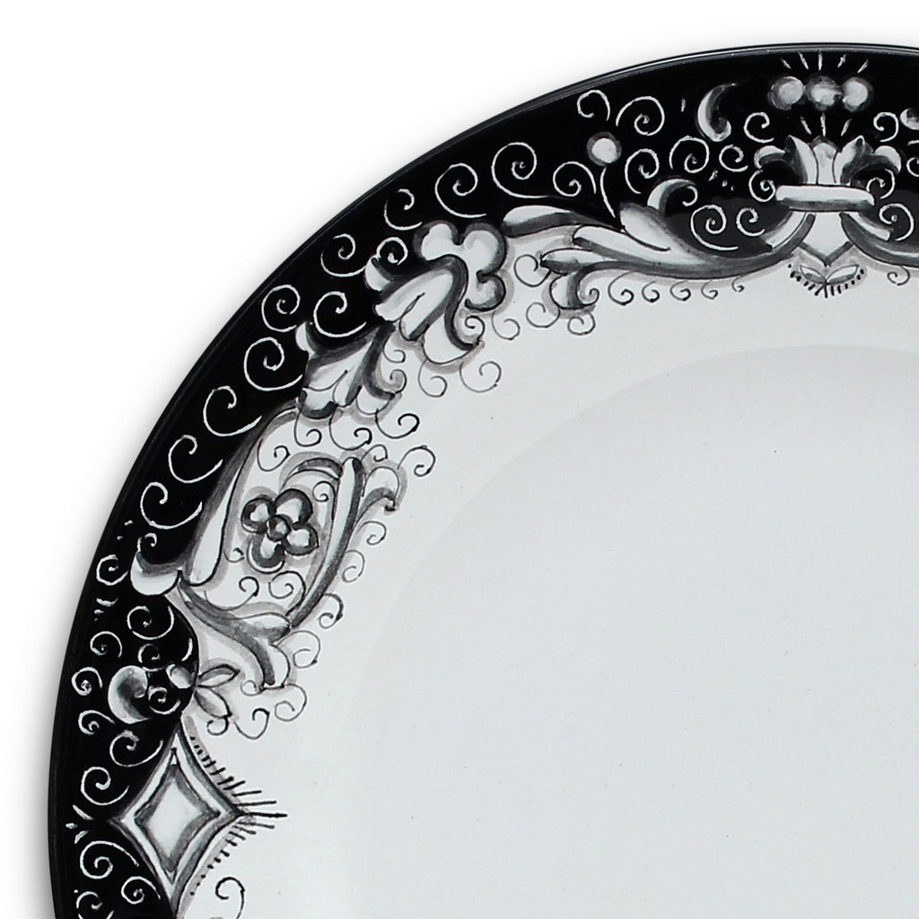 DERUTA COLORI: Dinner Plate - BLACK/GRAY - Artistica.com
