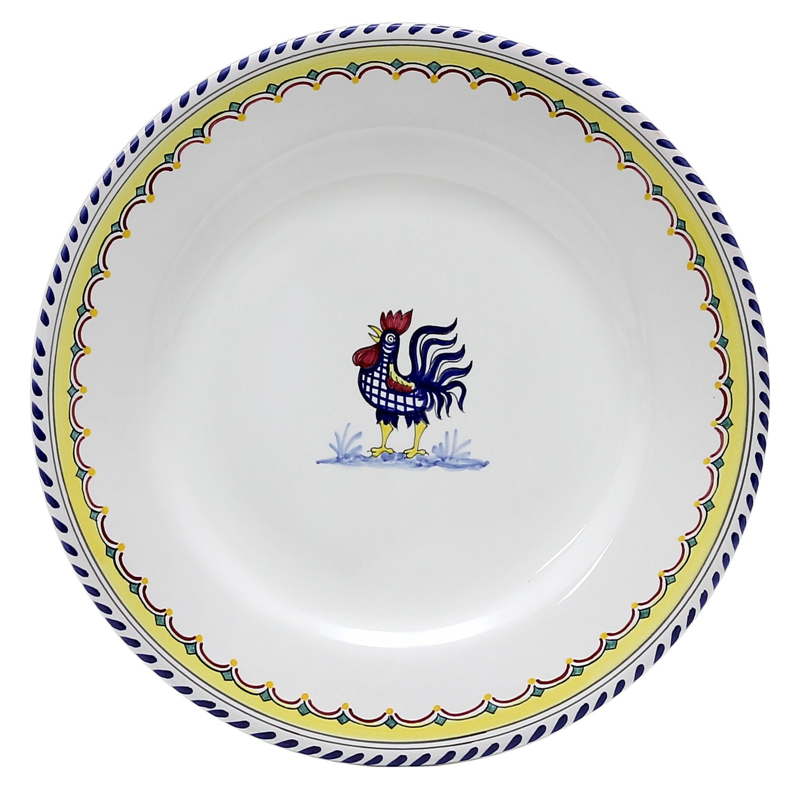 ORVIETO BLUE ROOSTER: 3 Pieces Place Setting - Artistica.com