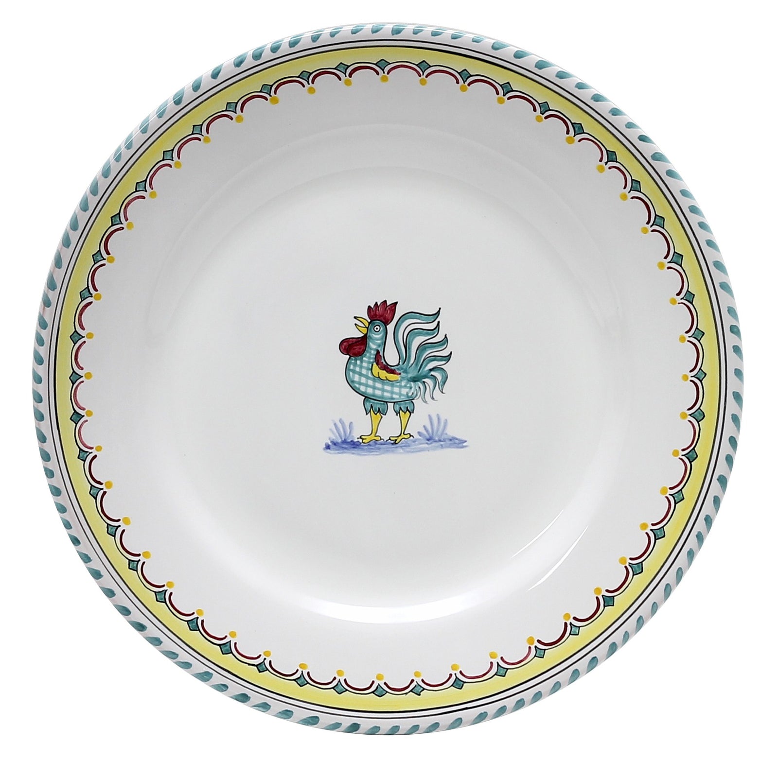 ORVIETO GREEN ROOSTER: 3 Pieces Place Setting - Artistica.com
