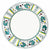 ORVIETO GREEN ROOSTER: Dinner plate (White Center) - Artistica.com