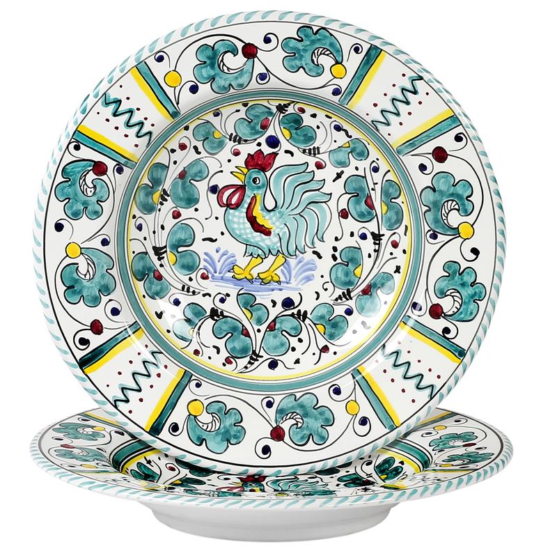 ORVIETO GREEN ROOSTER: 5 Pieces Place Setting - Artistica.com