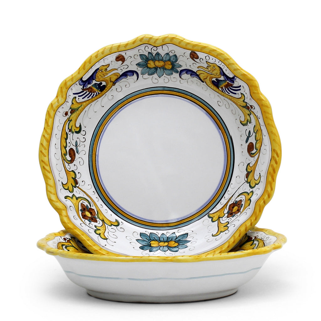 RAFFAELLESCO CLASSICO: Pasta Soup rimmed bowl fluted rims - Artistica.com