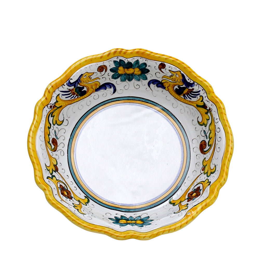 RAFFAELLESCO CLASSICO: Pasta Soup rimmed bowl fluted rims - Artistica.com