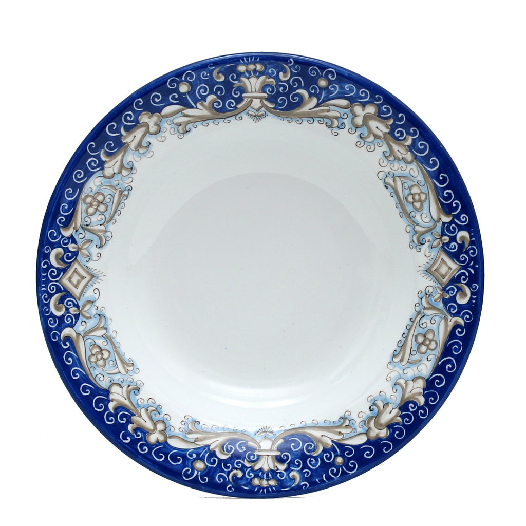 DERUTA COLORI: Pasta/Soup Rim Plate - BLUE GENZIANA - Artistica.com