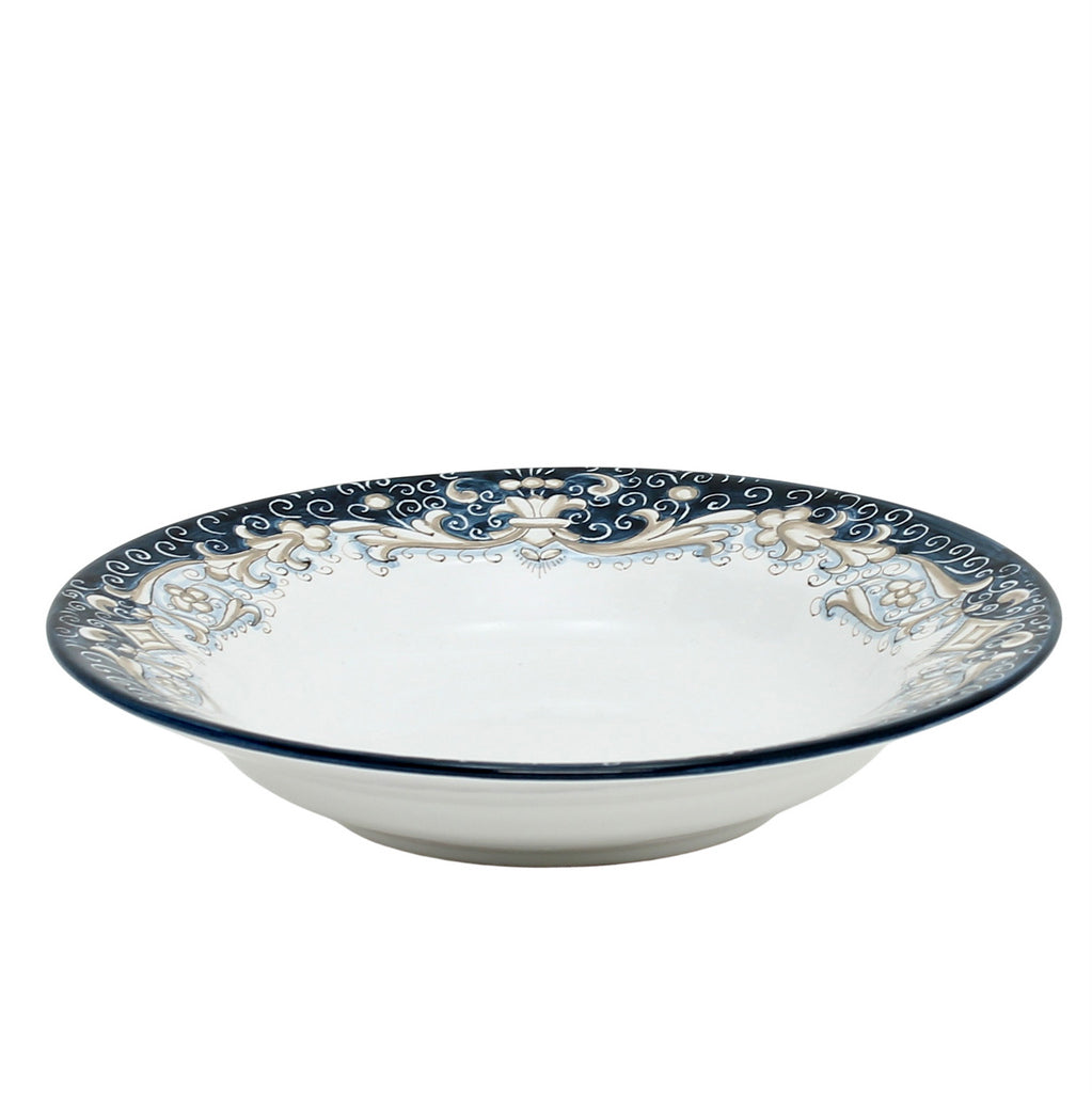 DERUTA COLORI: Pasta/Soup Rim Plate - BLUE ANTICO - Artistica.com