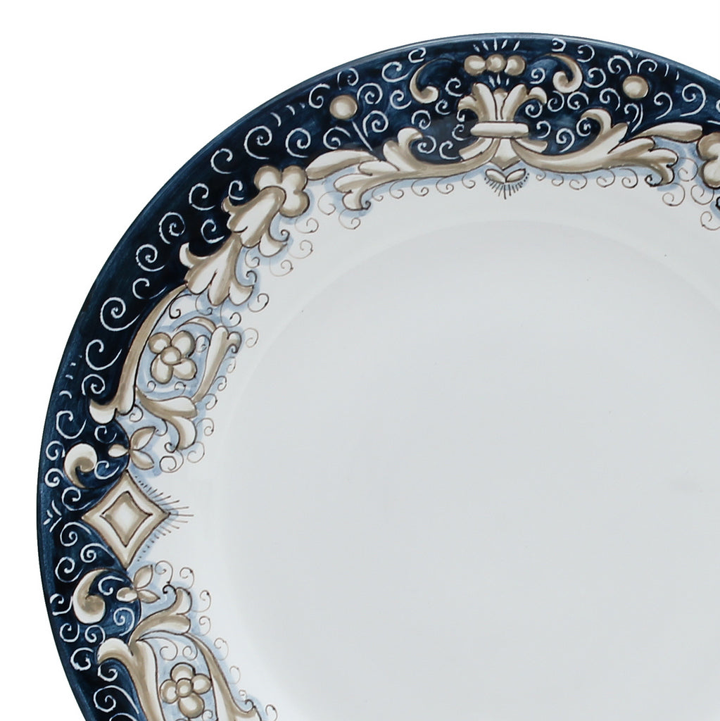 DERUTA COLORI: Pasta/Soup Rim Plate - BLUE ANTICO - Artistica.com