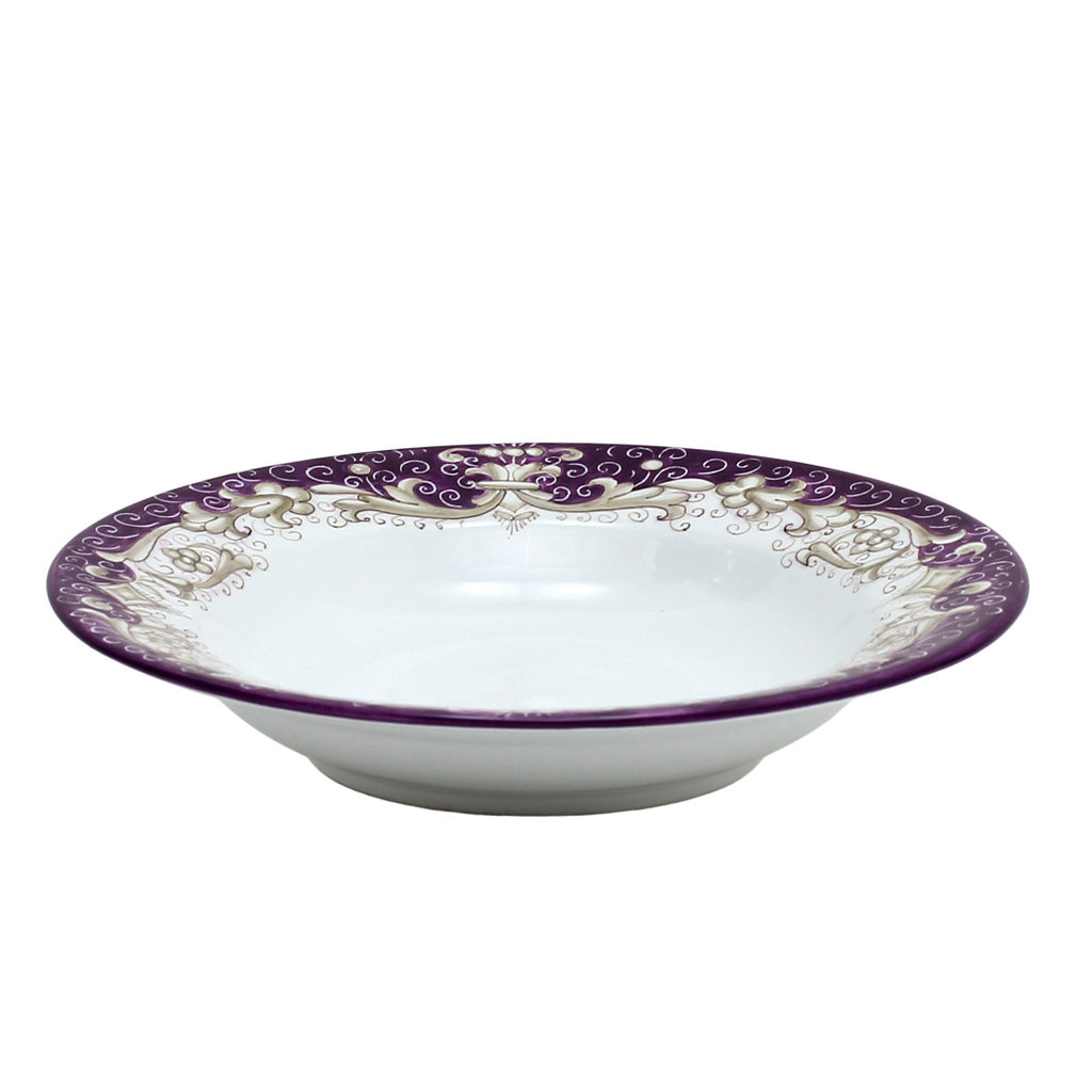 DERUTA COLORI: Pasta/Soup Rim Plate - PURPLE - Artistica.com
