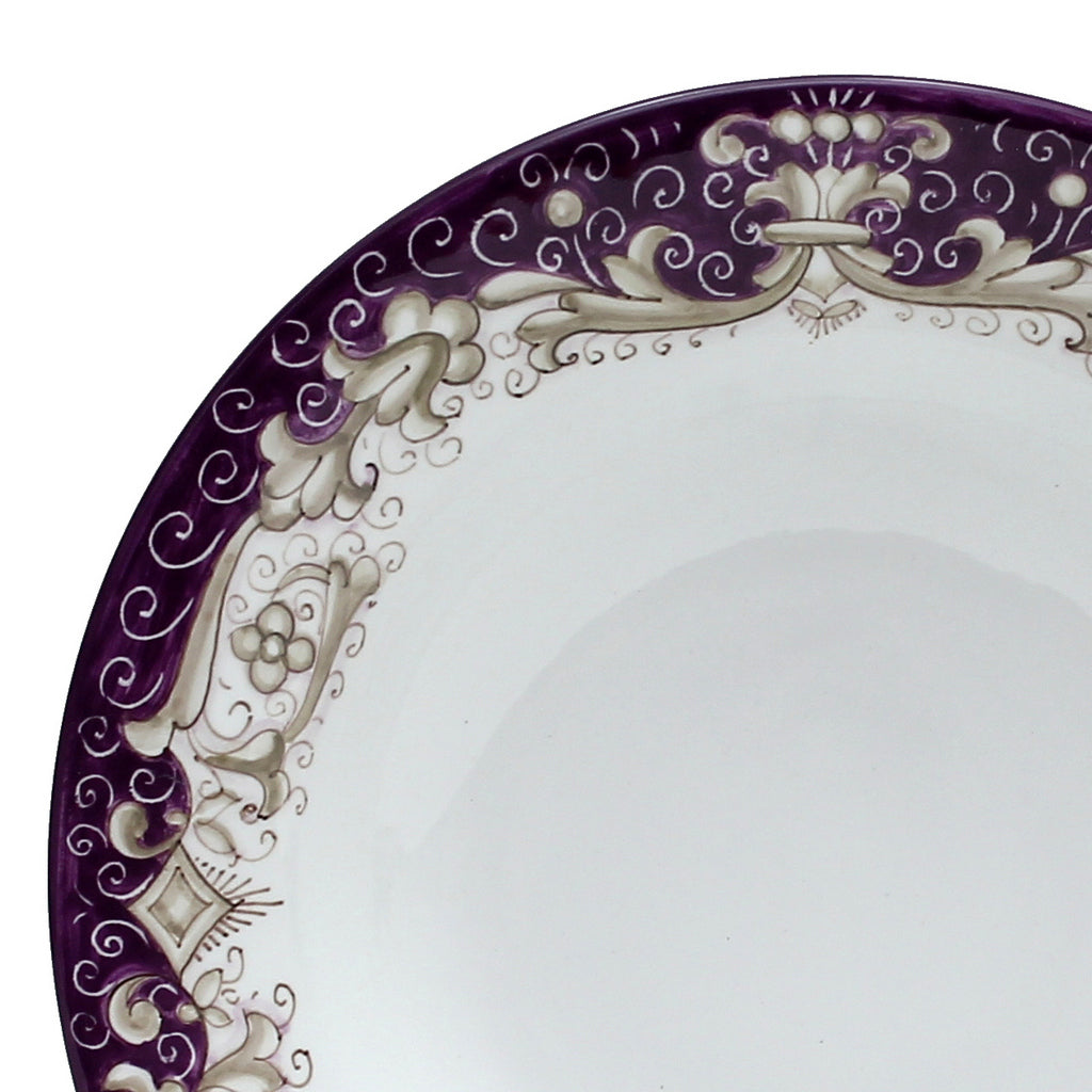 DERUTA COLORI: Pasta/Soup Rim Plate - PURPLE - Artistica.com