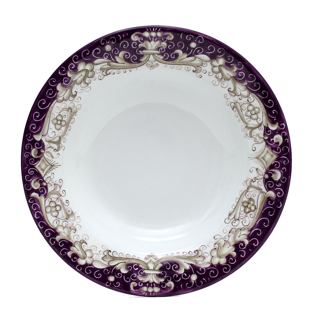 DERUTA COLORI: Pasta/Soup Rim Plate - PURPLE - Artistica.com