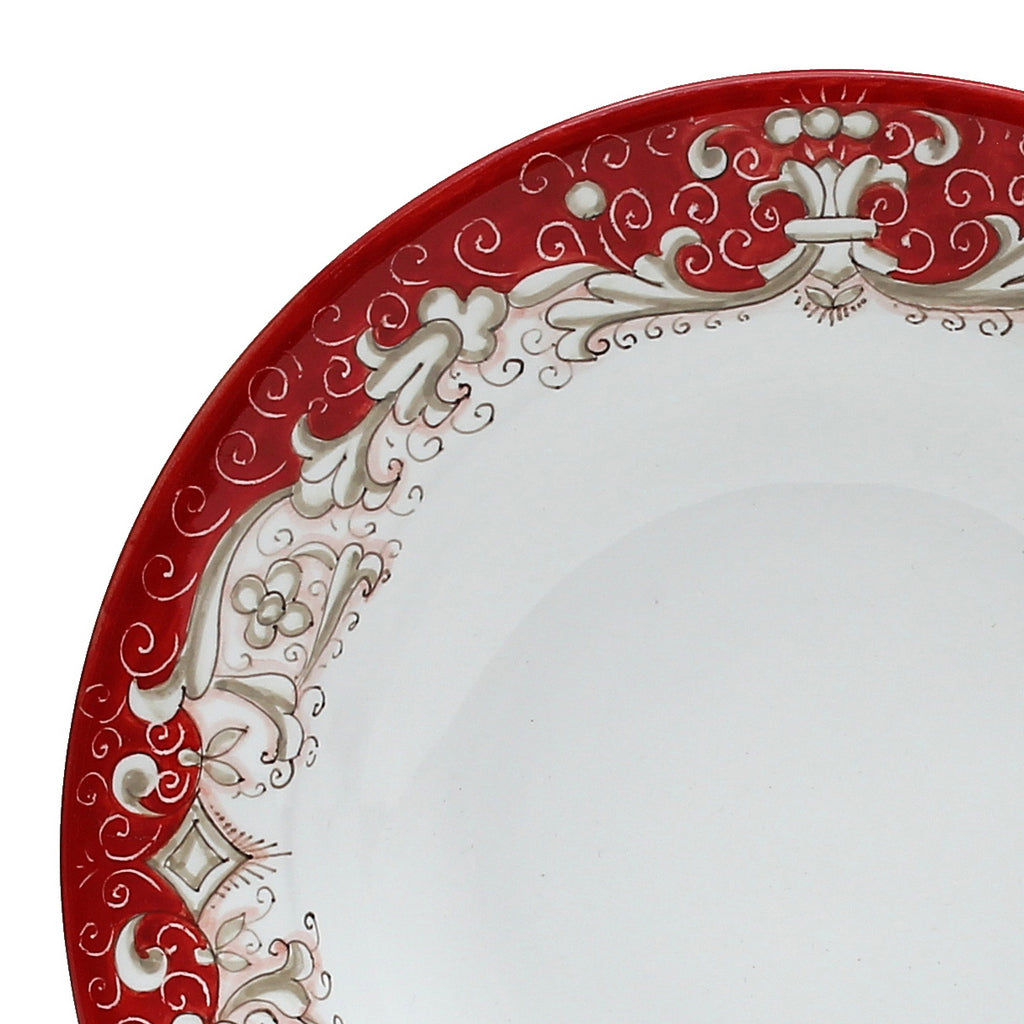 DERUTA COLORI: Pasta/Soup Rim Plate - RED - Artistica.com