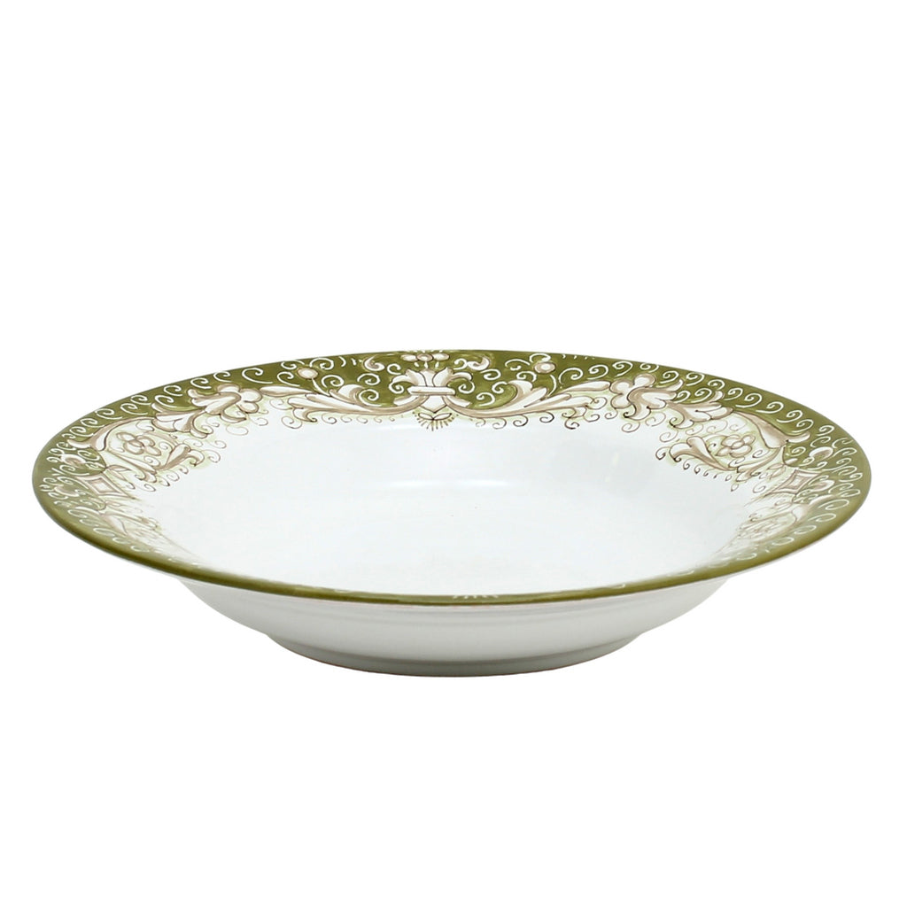 DERUTA COLORI: Pasta/Soup Rim Plate - SAGE - Artistica.com