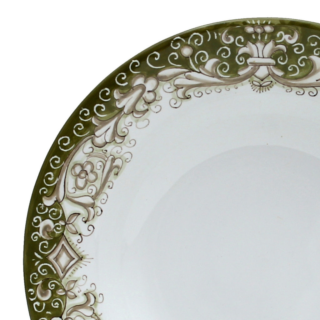 DERUTA COLORI: Pasta/Soup Rim Plate - SAGE - Artistica.com
