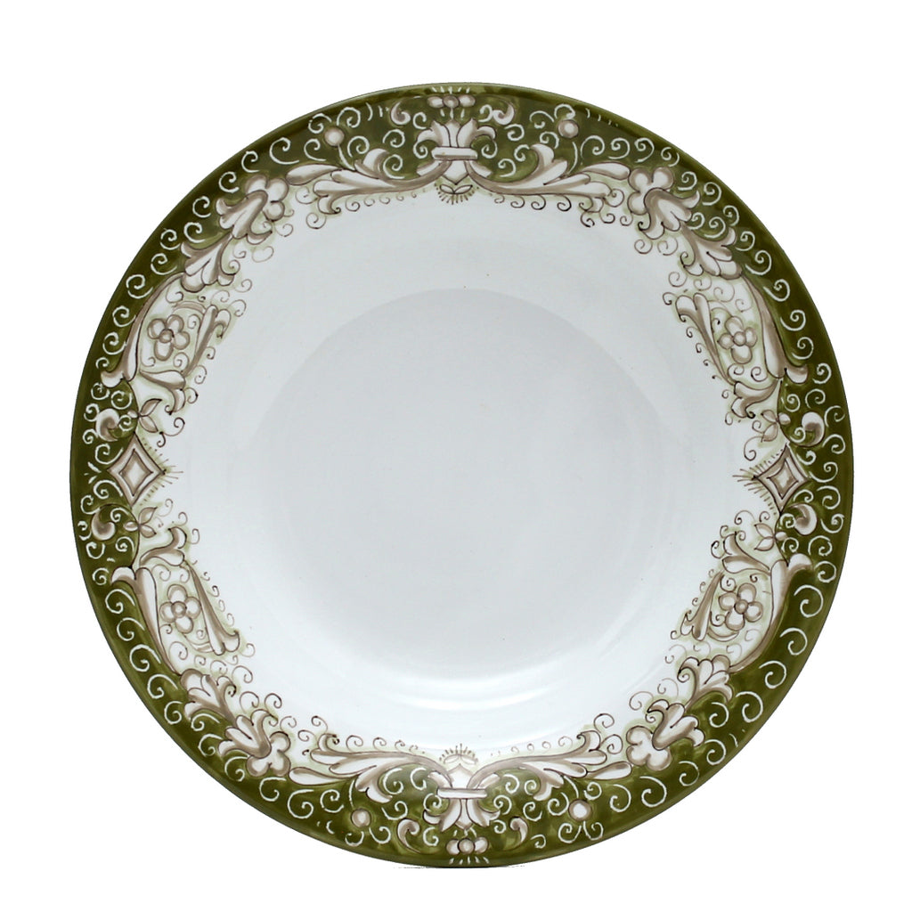 DERUTA COLORI: Pasta/Soup Rim Plate - SAGE - Artistica.com