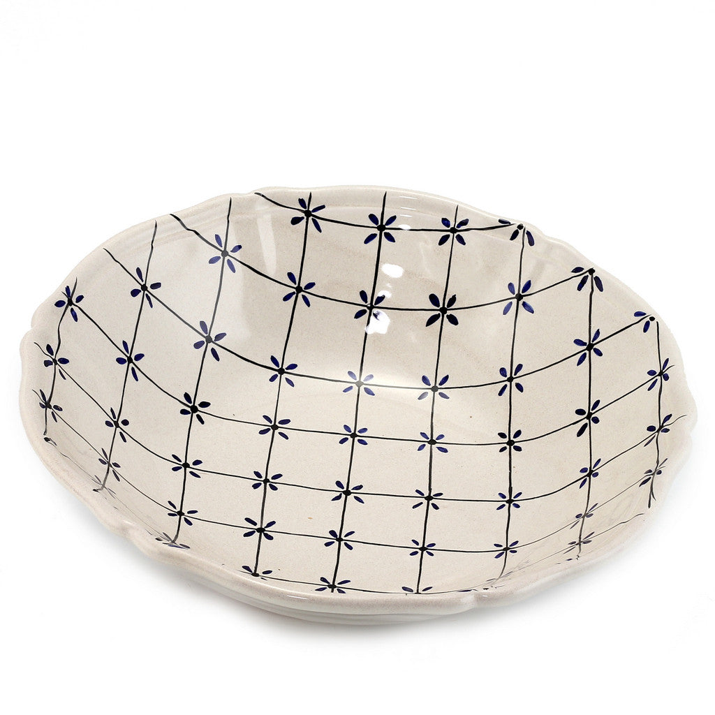 BLU STELLA: Salad/Pasta Serving Bowl [R] - Artistica.com