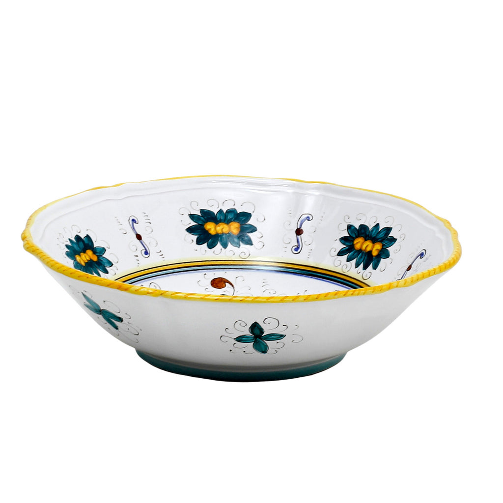 RAFFAELLESCO CLASSICO: Large Serving Salad Pasta bowl with fluted rim - Artistica.com