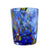 MURANO MURRINA STYLE:  Crumpled Water Tumbler Glass fully hand made (Blue Mix) - Artistica.com