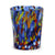 ITALIAN GLASS: Murano Style Crumpled Candle (Blue Mix) - Artistica.com